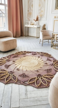 lacemats - Tatiana Ryazanova - Татьяна Рязанова - LaceCircleDance Rug - Ковер Хоровод - Russian