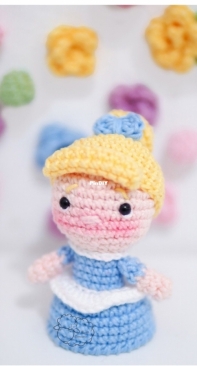 Receitas Carneirinho - Izabel Carneiro - Princess Cinderella Finger Puppet - Dedoche Princesa Cinderela - Portuguese