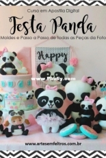Artes em Feltros  - Festa Panda by Juliana Cwikla  - Portuguese