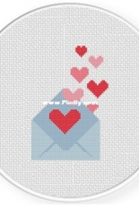 Daily cross Stitch - Heart Envelop