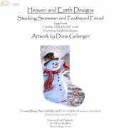 HAEDGST 12578 Stocking Snowman and Feathered Friend by Dona Gelsinger