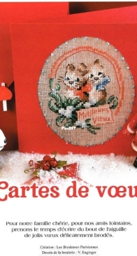 Les Brodeuses Parisiennes - Cartes de Voeux (Greeting Cards) by Veronique Enginger from Création Point de Croix 80 PCS + XSD
