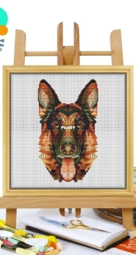 Awesome Pattern Studio - C695 - Mandala German Shepherd