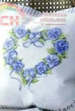 Pansy Heart Pillow