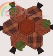 Hexie Pumpkin Candle Mat  - Elizabeth Coughlin