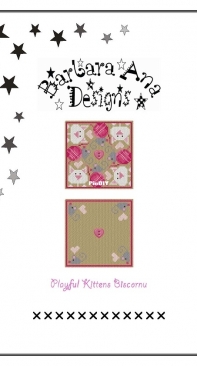 Barbara Ana Designs - Playful Kittens Biscornu PCS + XSD