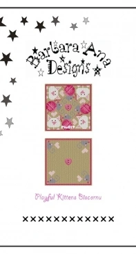 Barbara Ana Designs - Playful Kittens Biscornu PCS + XSD
