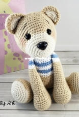 Sweet Oddity Art - Carolyne Brodie - Barnie the Bear with sweater