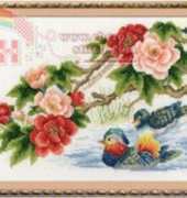 Zolotoe Runo RS-007 Tangerine birds