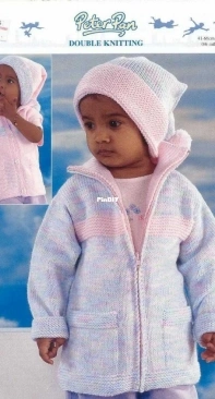 Peter Pan Double Knitting P952  Jacket Gilet Hat