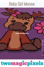 Two Magic Pixels - Baby Girl Moose