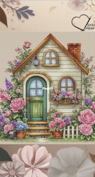 Stitch Heart-In the embrace of flowers by Nastya Lanova Saga
