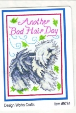 Design Works #9784 - Bad Hair Day Dog by Joan Elliott