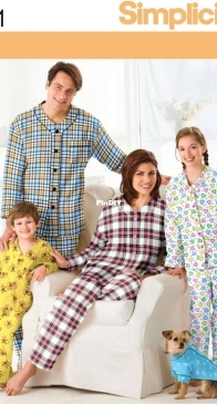 Simplicity - 2771 Unisex Child, Teens and Adult Tops and Pants and Top for Dog - Sizes XS-L - English, Spanish