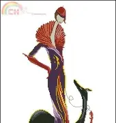 Design Works 2423 Lady with Dog