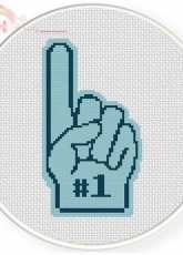 Daily Cross Stitch - Number One Fan