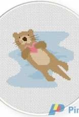 Daily Cross Stitch - Otter Love