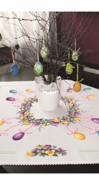 Coricamo 8721 - Tablecloth - Easter Wreath PCS