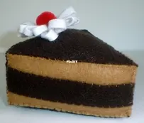 Alfiletero porción de torta en paño lency