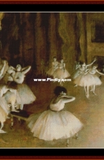 Cross Stitch Collectibles DE-23 - Ballet Rehearsal on Stage
