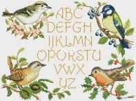 Alphabet Seasonal birds by Stitch shop XSD