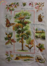 Anchor autumn trees sampler
