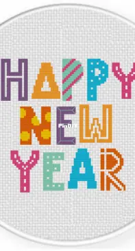 Daily Cross Stitch - Quirky Happy New Year