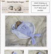 babydoll hand knit A14 mermaid cocoon 4-5" doll