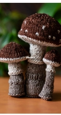 Wee Mushroom Trio by Sarah Schira