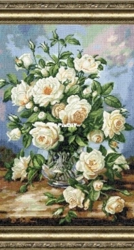 Zolotoe runo LTS-043 Bunch of white roses