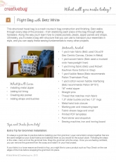 Creativebug-Flight Bag with Betz White-Free Pattern