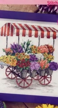 Flower Stall by Maria Diaz from Cross Stitch Crazy 115 PCS + XSD