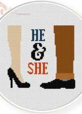 Daily Cross Stitch - He & She
