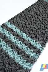 Blue Strips Scarf by Andrea Halasi-Free