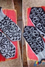 Fino Fino Valentino Mittens by JennyPenny English, Swedish