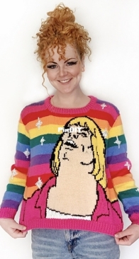 Heyyeyaaeyaaaeyaeyaa by Arabella Wain - Knit With Miki (He-Man Meme Sweater)