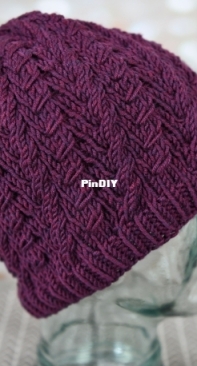 True + Faux Cables Hat by Elizabeth Vindedahl-Free