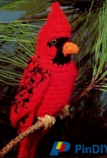 Annies Attic Birds of a Feather - Cardinal by Barbara Anderson 1983