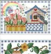 Seasonal Birdhouses by Ursula Michael from The Cross Stitcher USA Apr 2005
