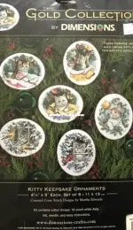 Dimensions - The Gold Collection 8730 Kitty Keepsake Ornaments XSD