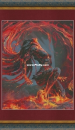 Diamond painting - Red Lava Woman