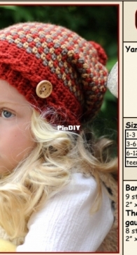 Stitch of Nature - Jenia Daugherty - Claiborne Slouchy Hat - English
