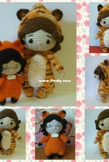 Sameko - The kids in tigers costume  and the fox
