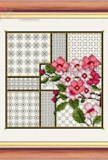 Needlecrafts  NCH245  Cherry Blossoms and Blackwork