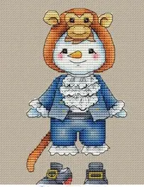 Snowman Monkey by Elena Shestakova  XSD
