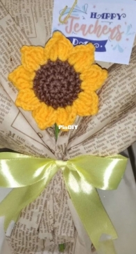Single Sunflower wrapped