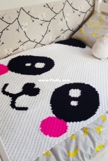 Hobbii Design- Super Cute Design - Jennifer Santos - Kawaii Panda Blanket - Dutch - Free