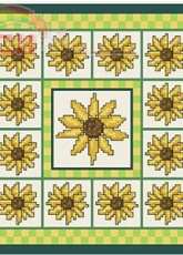 DMC Sunflower Pillow Free