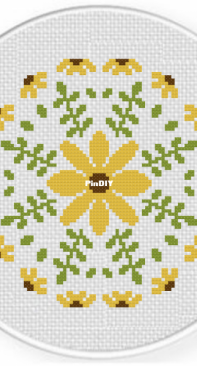 Daily Cross Stitch - Daisy Medallion