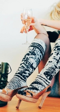 Butzeria designs - One Way or Another Punk Socks - English or French